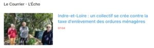 Indre et Loire : Un collectif se crée contre la taxe d'enlèvement des ordures ménagères.